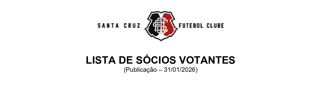 Divulgação da Lista de sócios votantes 2026
